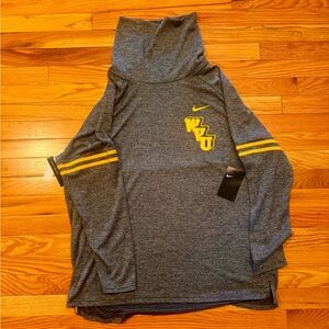 Nike Heather Blue and Gold WVU Pullover